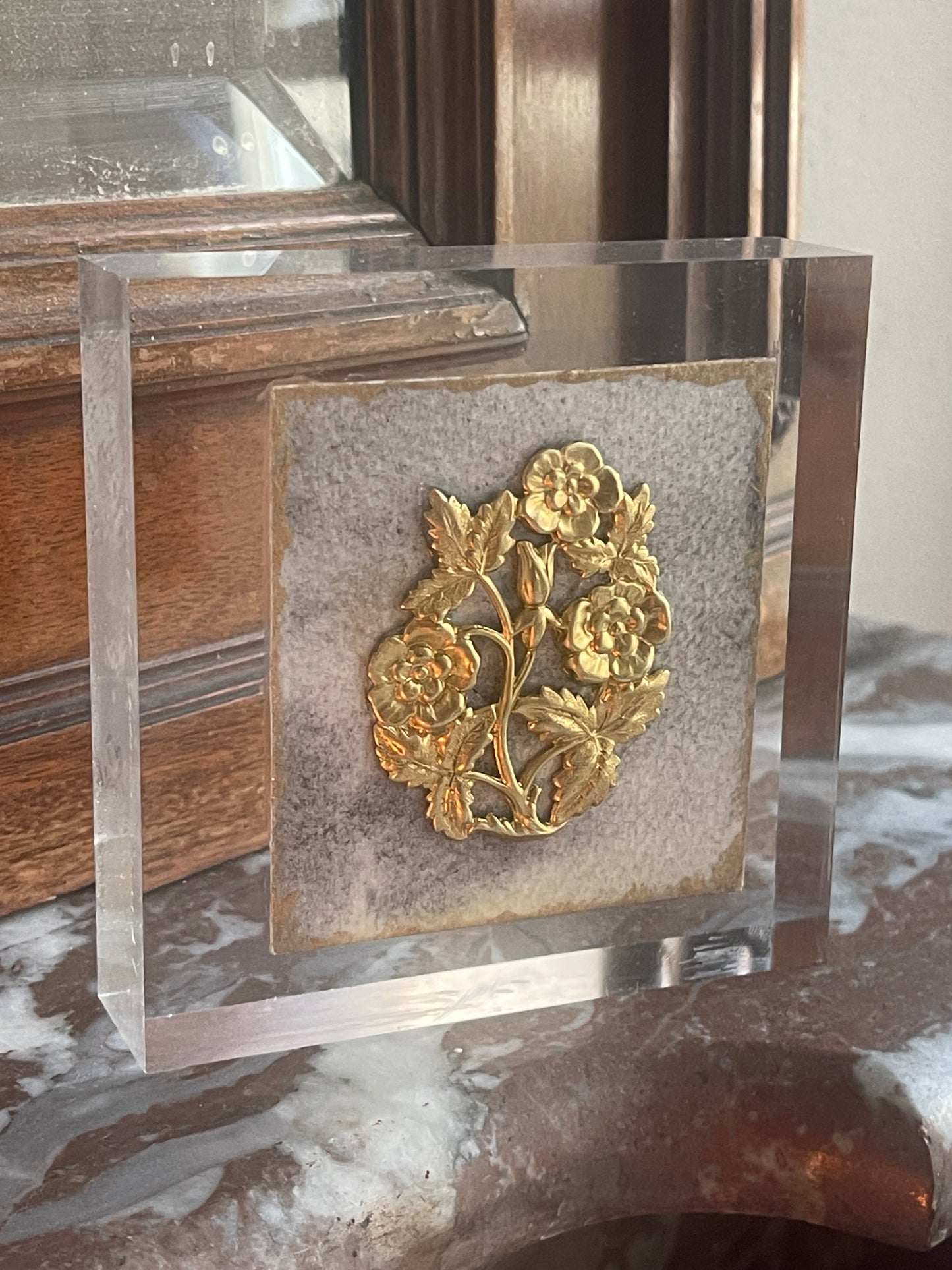 River Delta Blooms in Grey- Bouquet with leaves