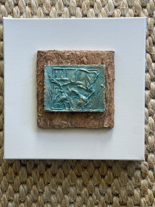 Timber Flight with textural background