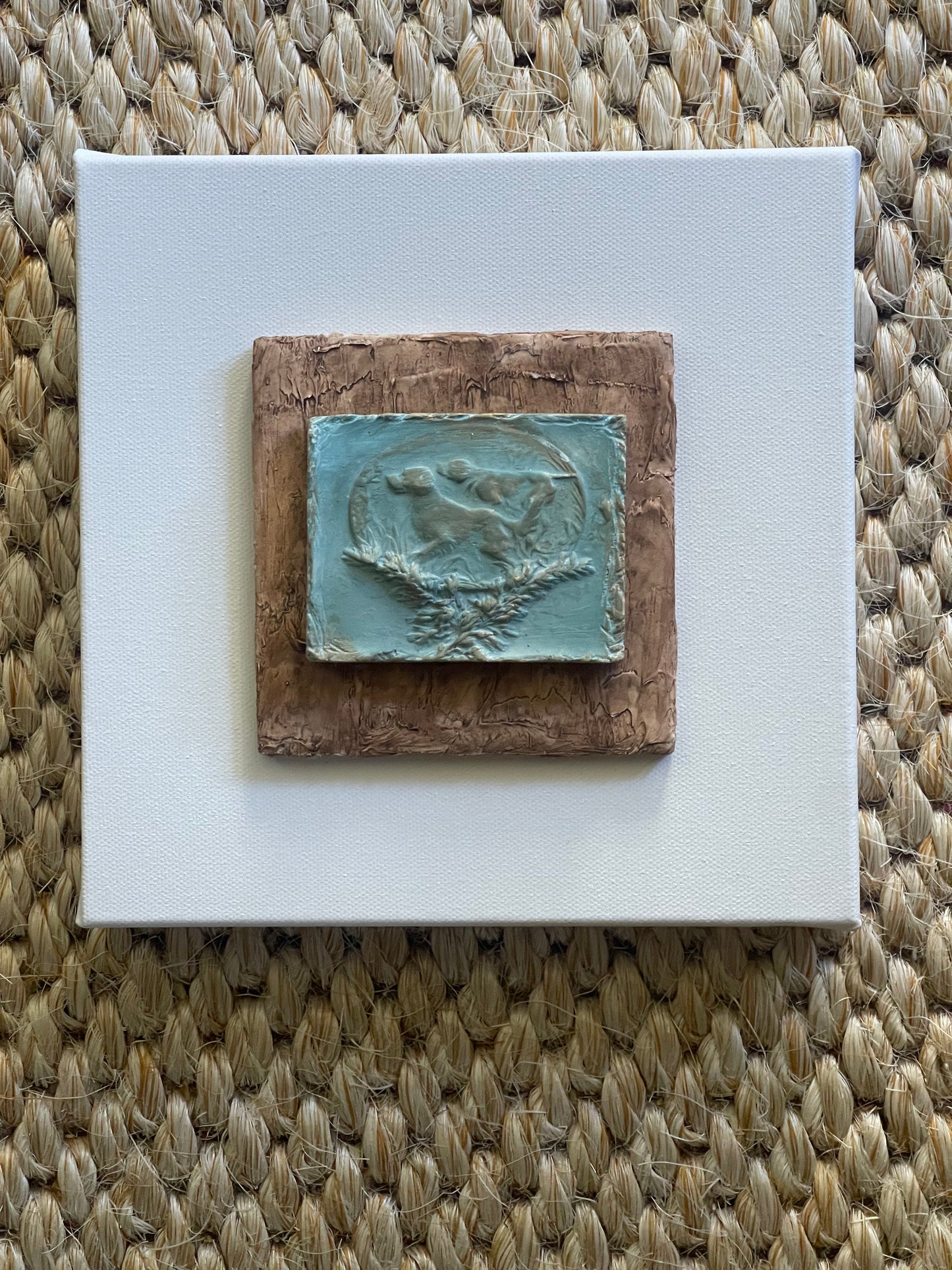 Gun Dog with textural background