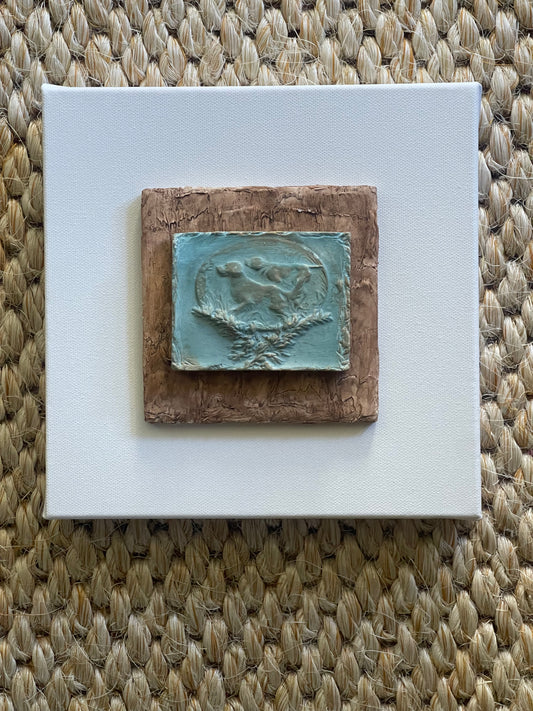 Gun Dog with textural background